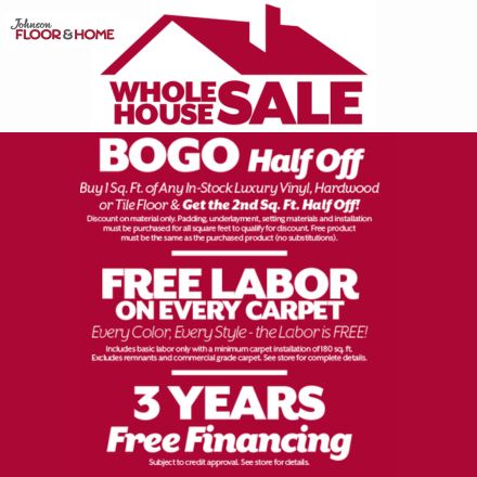 Whole House Sale | Johnson Floor & Home